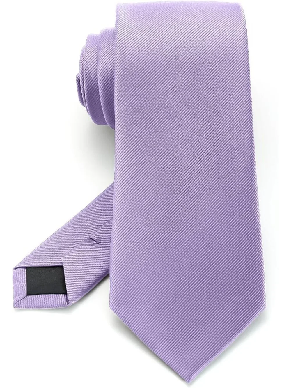 Men's Lavender Lilac Twill Diagonal Textured Formal Necktie For Business Dress
